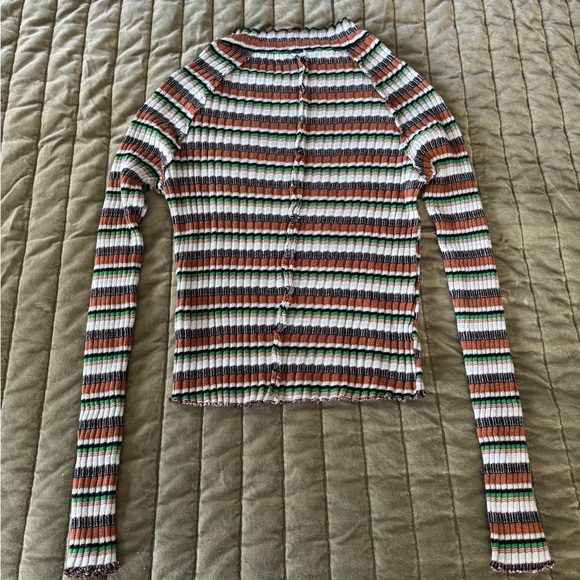 Free People Multi Long Sleeve Knit Crop Top - Picture 6 of 6